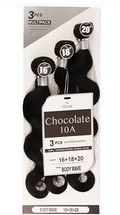 Chocolate 10A 100% Human Hair Bundles - Body Wave -  Length: 16,18,20
