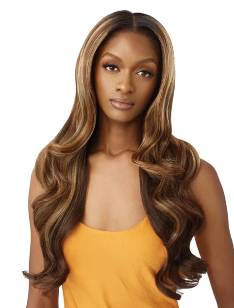Outre Airtied Human Hair Blend Fully Hand-Tied 13x6 HD Lace Front Wig GLAM WAVES 28