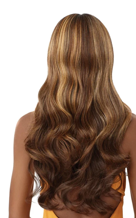 Outre Airtied Human Hair Blend Fully Hand-Tied 13x6 HD Lace Front Wig GLAM WAVES 28