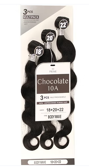 Chocolate 10A 100% Human Hair Bundles - Body Wave -  Length: 18,20,22