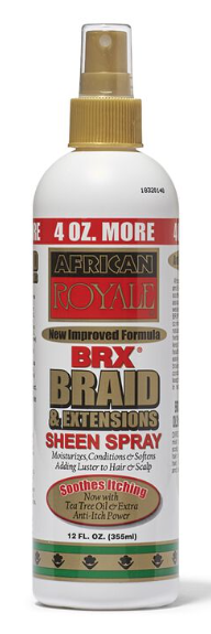 African Royale BRX Braid & Extensions Sheen Spray 12oz