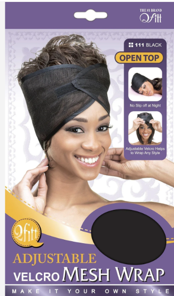 #111 Adjustable Hook & Loop Mesh Wrap / Black