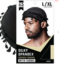 Mr. Durag Silky Spandex Crown Turban with Tassel L/XL – Choose Color | Pre-Tied Satin Turban for Style & Protection