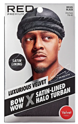 6% off Red by Kiss Bow Wow Satin Lined Velvet Halo Turban | Protective Fashion Headwrap  - SALE