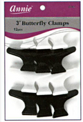 #3181 Annie 12Pc 3" Butterfly Clips