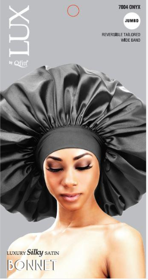 Lux Luxury Silky Satin Bonnet - Jumbo / Onyx