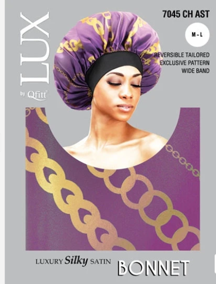 Lux Luxury Silk Pattern Bonnet - (Chain) M-L /