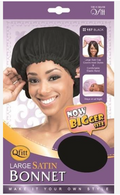 Large Satin Bonnet / Black