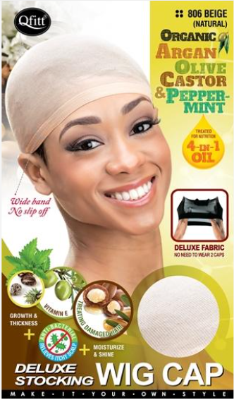 Organic Deluxe Stocking Wig Cap / Beige (Natural)
