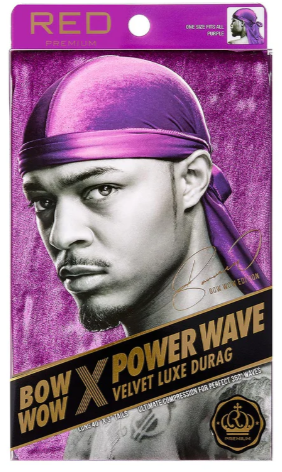 BOWWOW Red Power Wave Velvet Luxe Durag - Purple - Sale