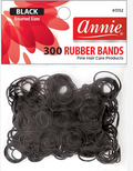 Annie 300Pc Rubber Bands Black Assort