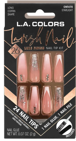 LA Colors Lavish Luxe Finish Nail Tip Kit #CNT470 - Starlight